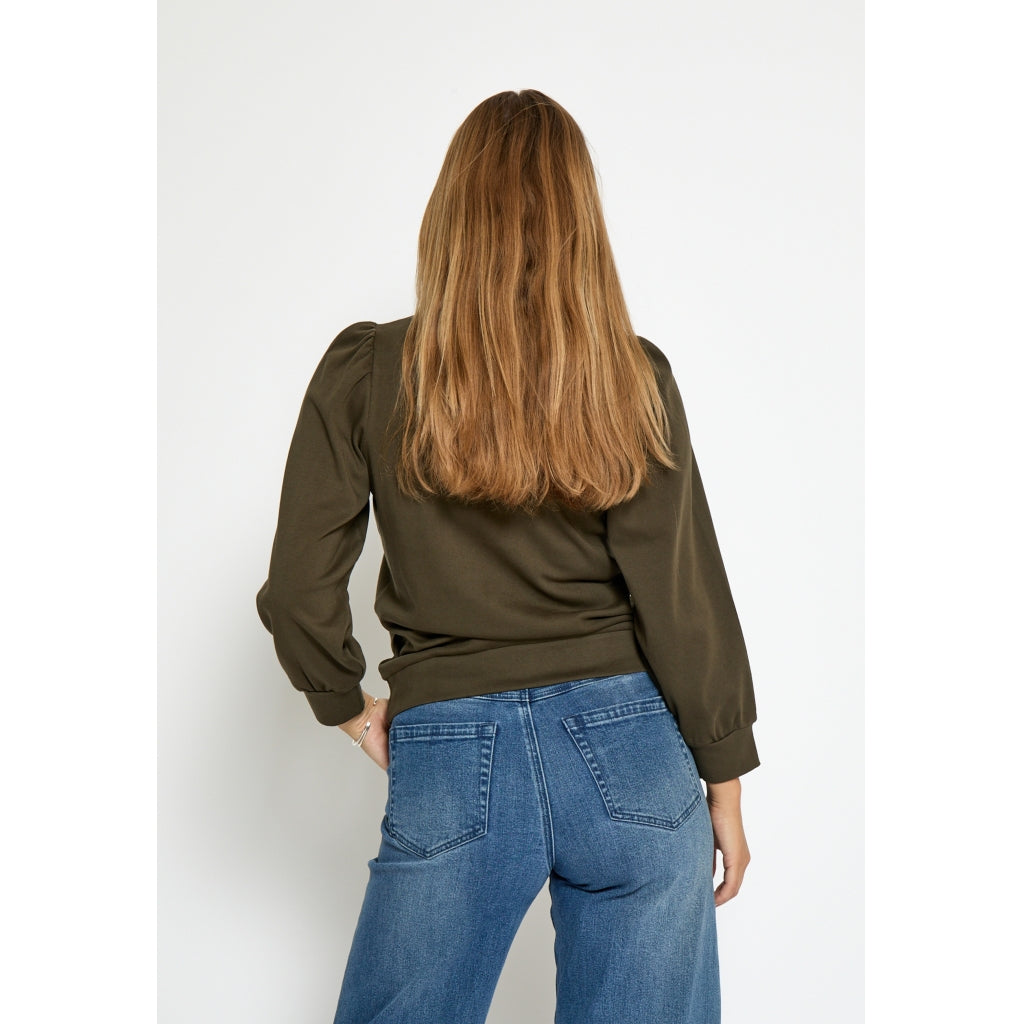 PEPPERCORN FIOLA PUFFLSEEVE BLOUSE | GRAPE LEAF
