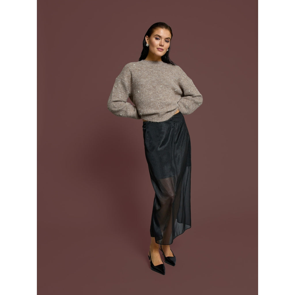 DESIRES LIA KNIT PULLOVER | WALNUT