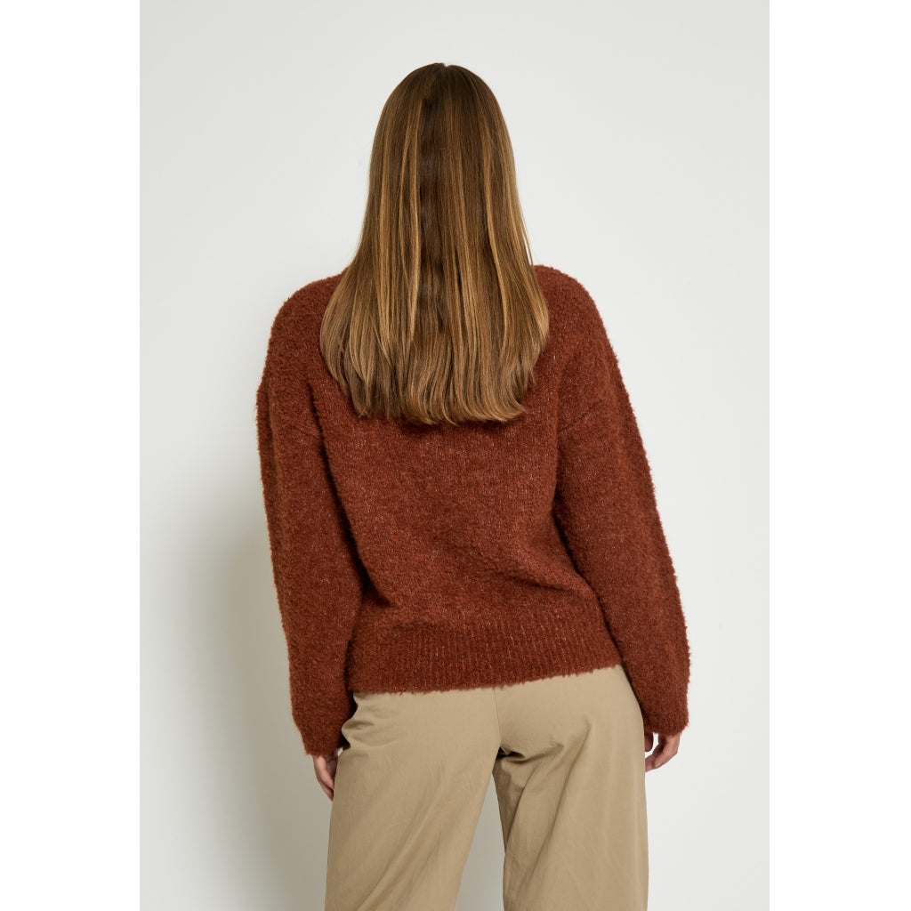 DESIRES KAIA BOUCLE KNIT PULLOVER | BRUIN