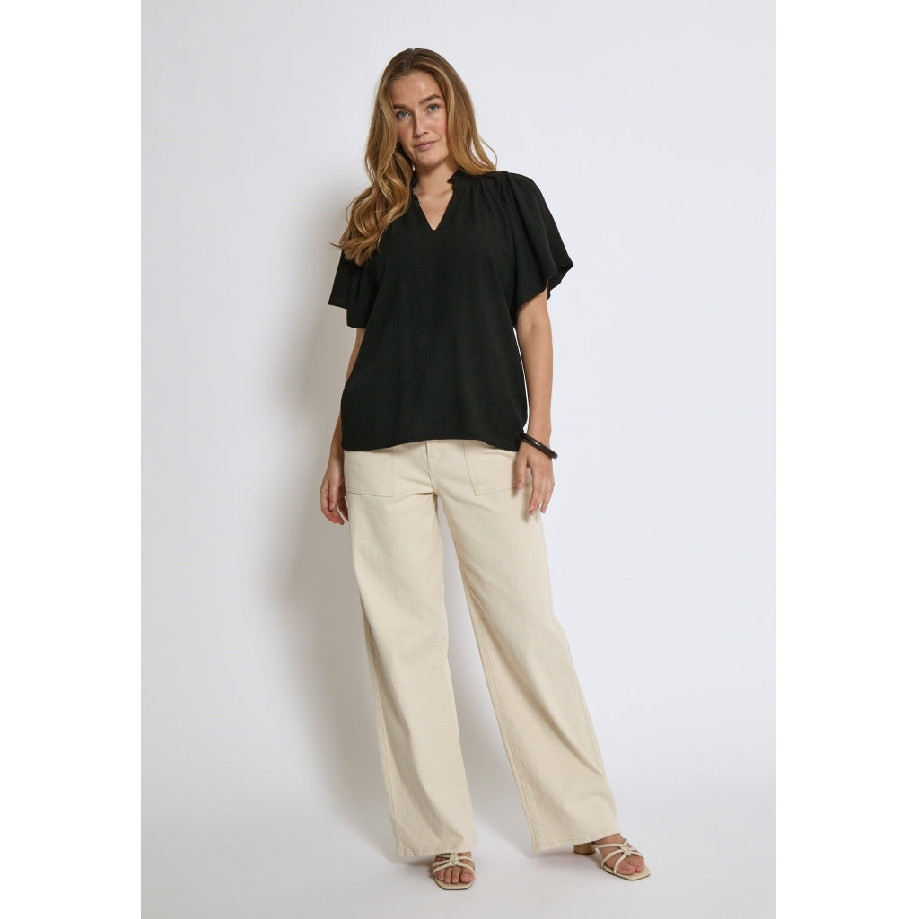 PEPPERCORN HANNAH BLOUSE | ZWART