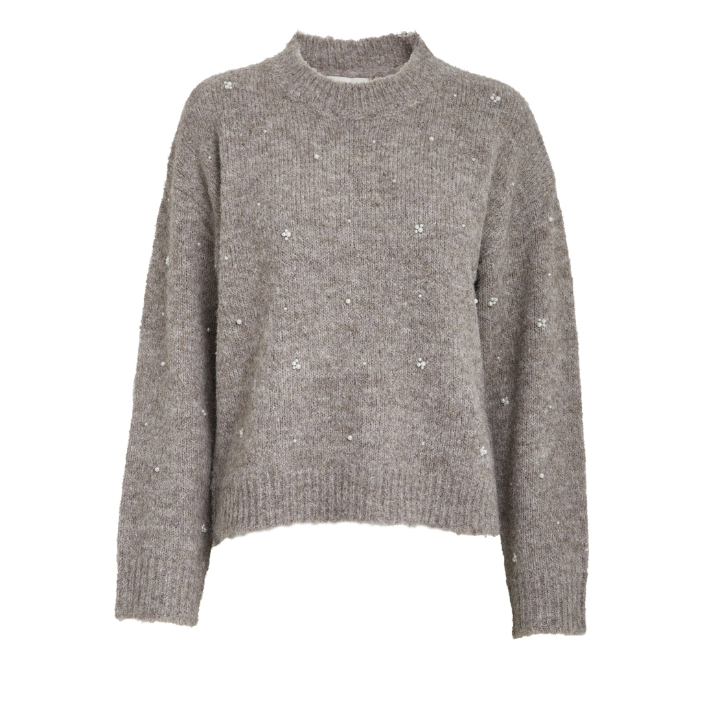 DESIRES LIA KNIT PULLOVER | WALNUT