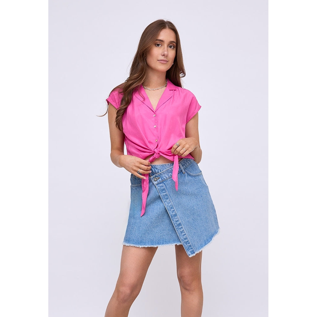 DESIRES GAIA SHORT DENIM SKIRT
