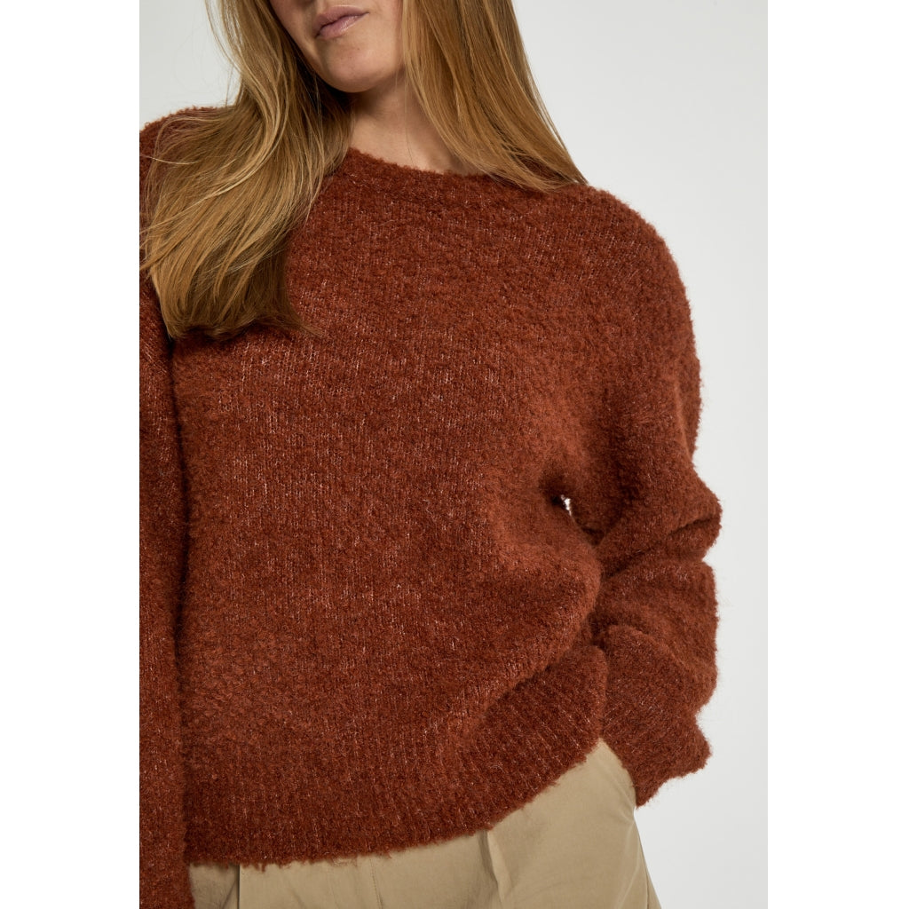 DESIRES KAIA BOUCLE KNIT PULLOVER | BRUIN