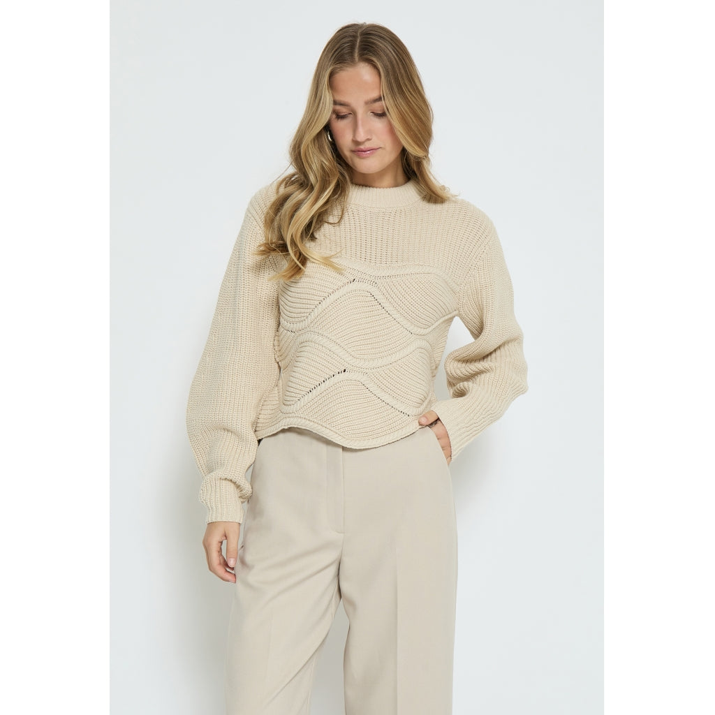 PEPPERCORN SIF MOCK NECK KNIT PULLOVER | ZAND