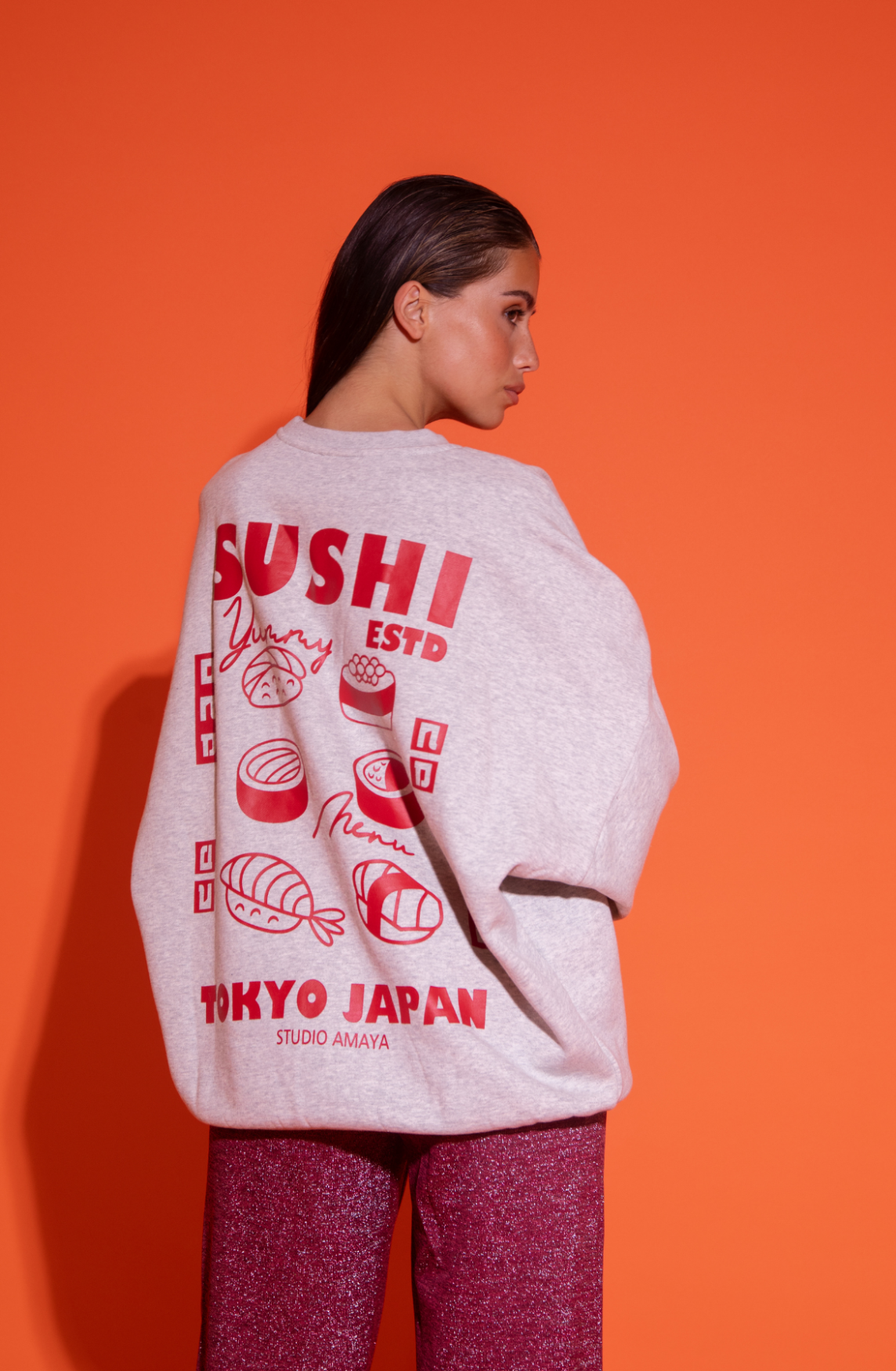 STUDIO AMAYA JAPAN SWEATER | GRIJS