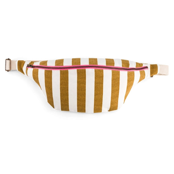 HEUPTAS | CARAMEL/WHITE STRIPES