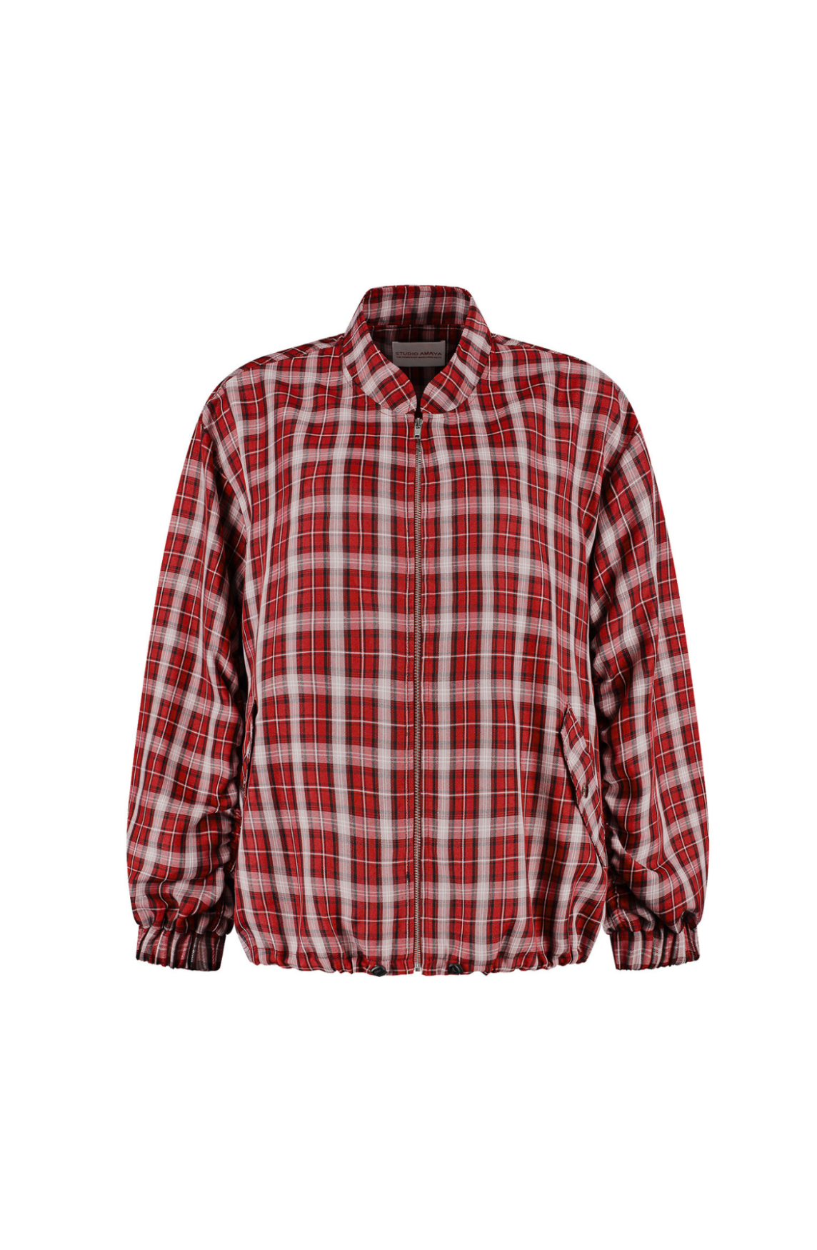 STUDIO AMAYA CHECK BOMBER