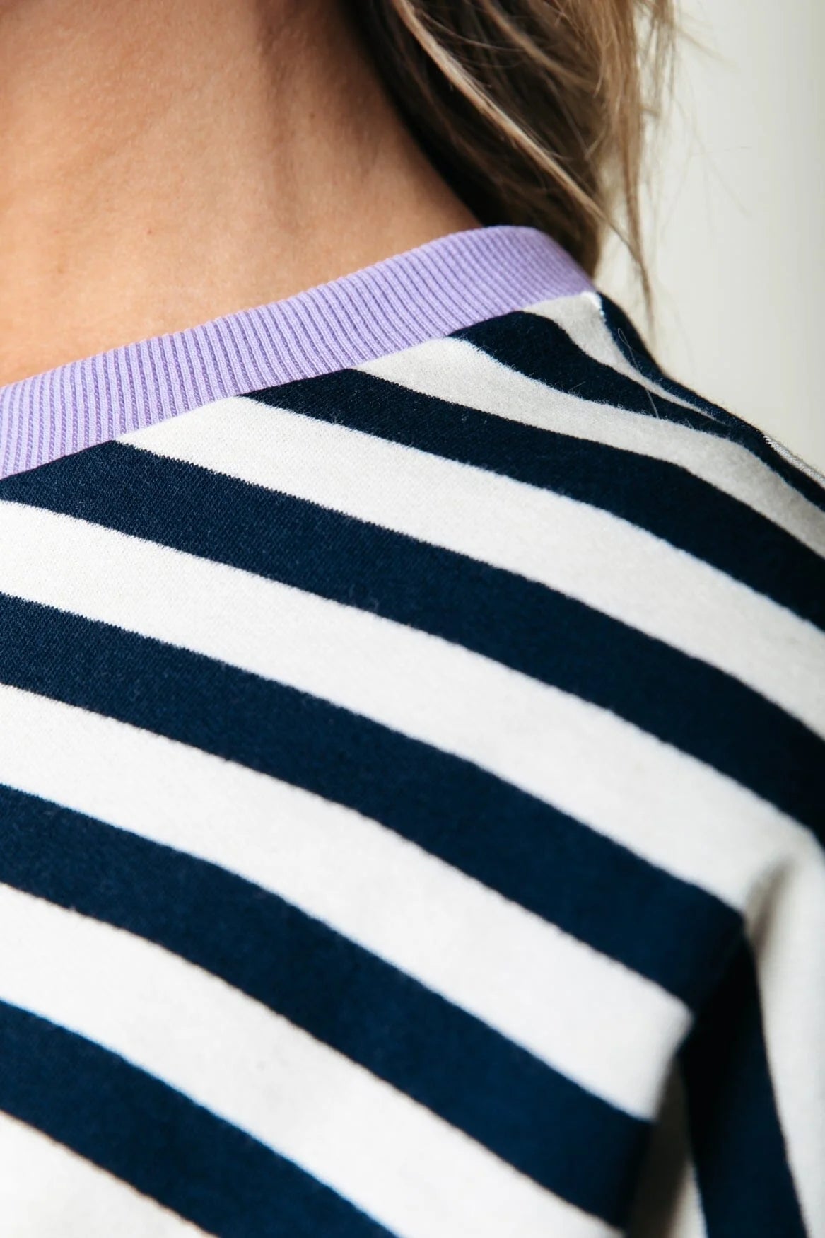 COLOURFUL REBEL STRIPE CONTRAST SWEAT