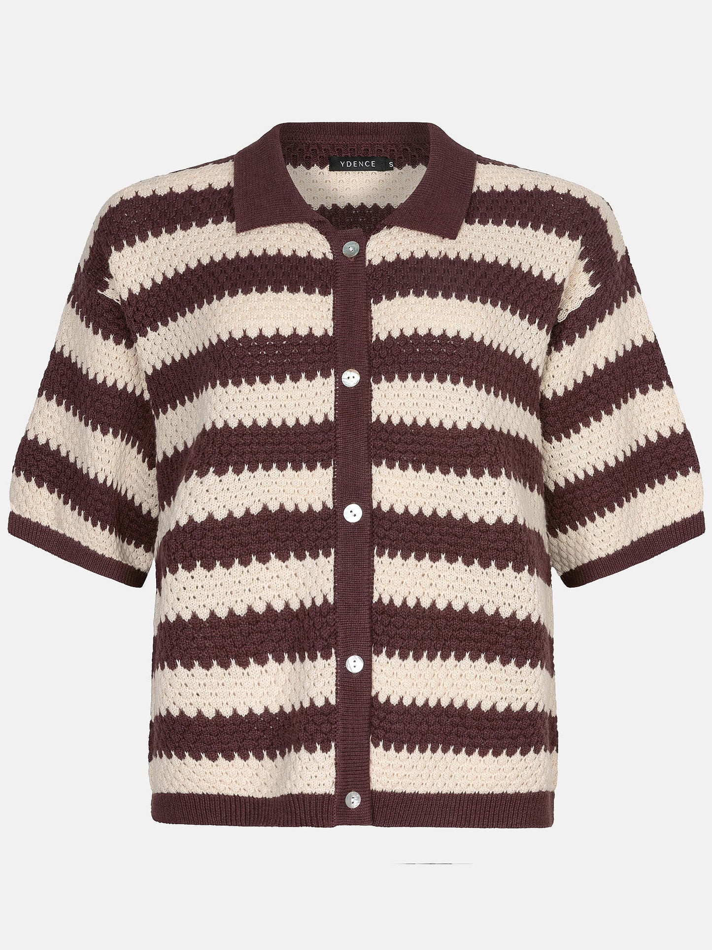 YDENCE KNITTED TOP JANOUK | BROWN/ECRU