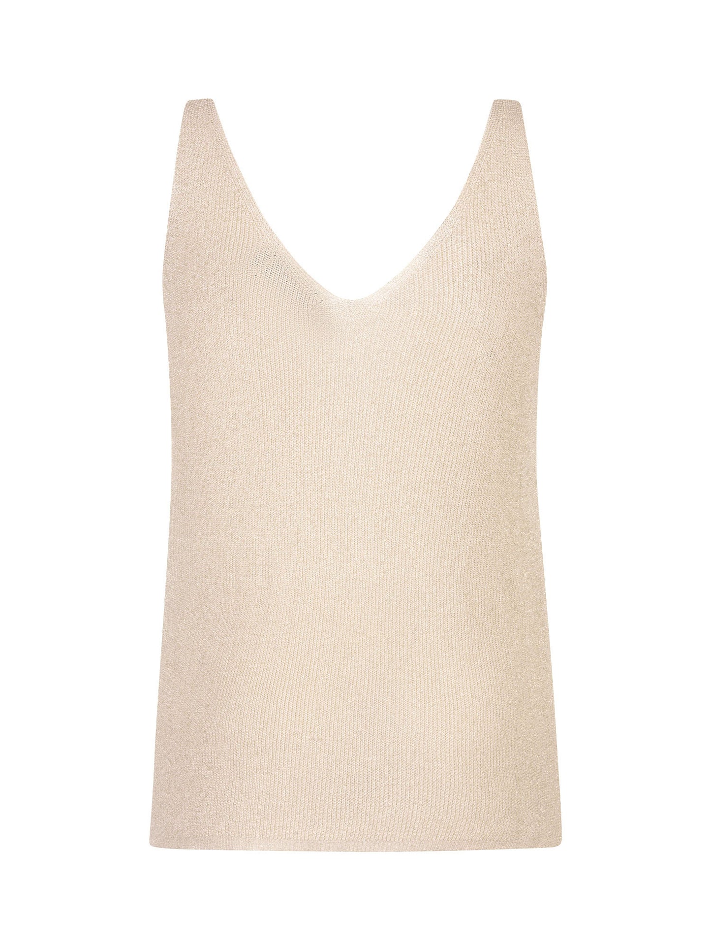 YDENCE KNITTED TOP LUREX | ECRU