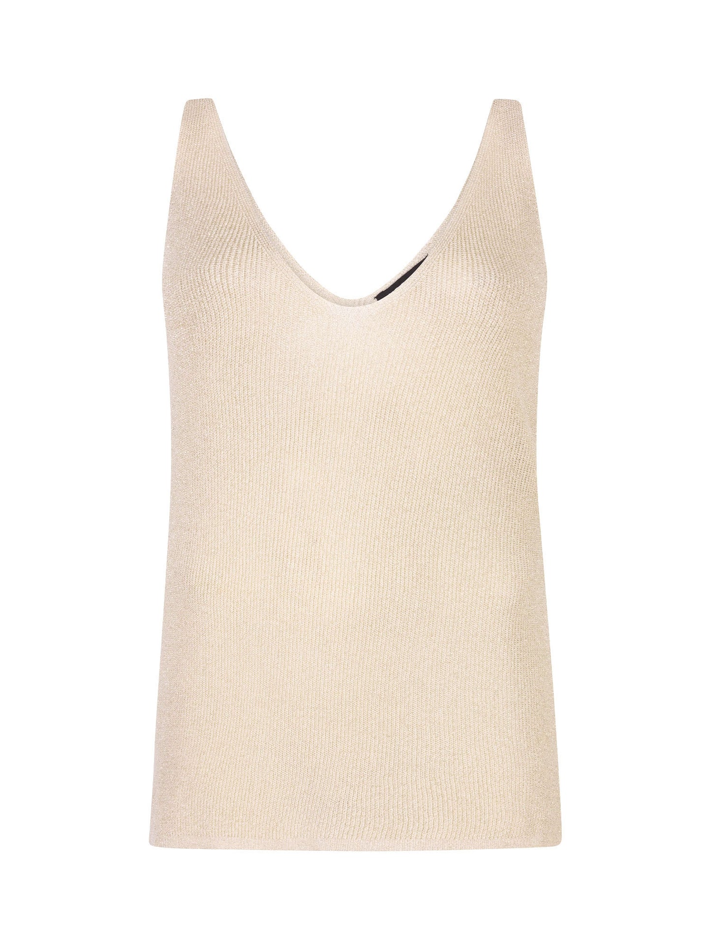 YDENCE KNITTED TOP LUREX | ECRU