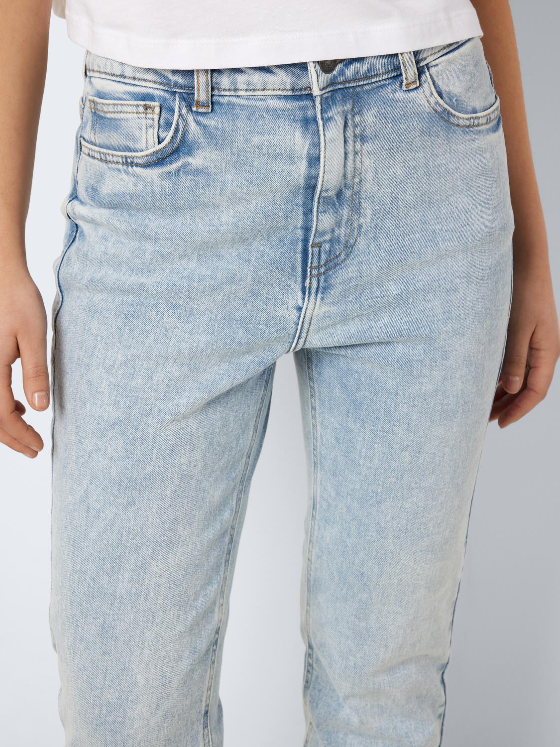 NOISY MAY MONI HW ST ANK JEANS | LIGHT BLUE DENIM