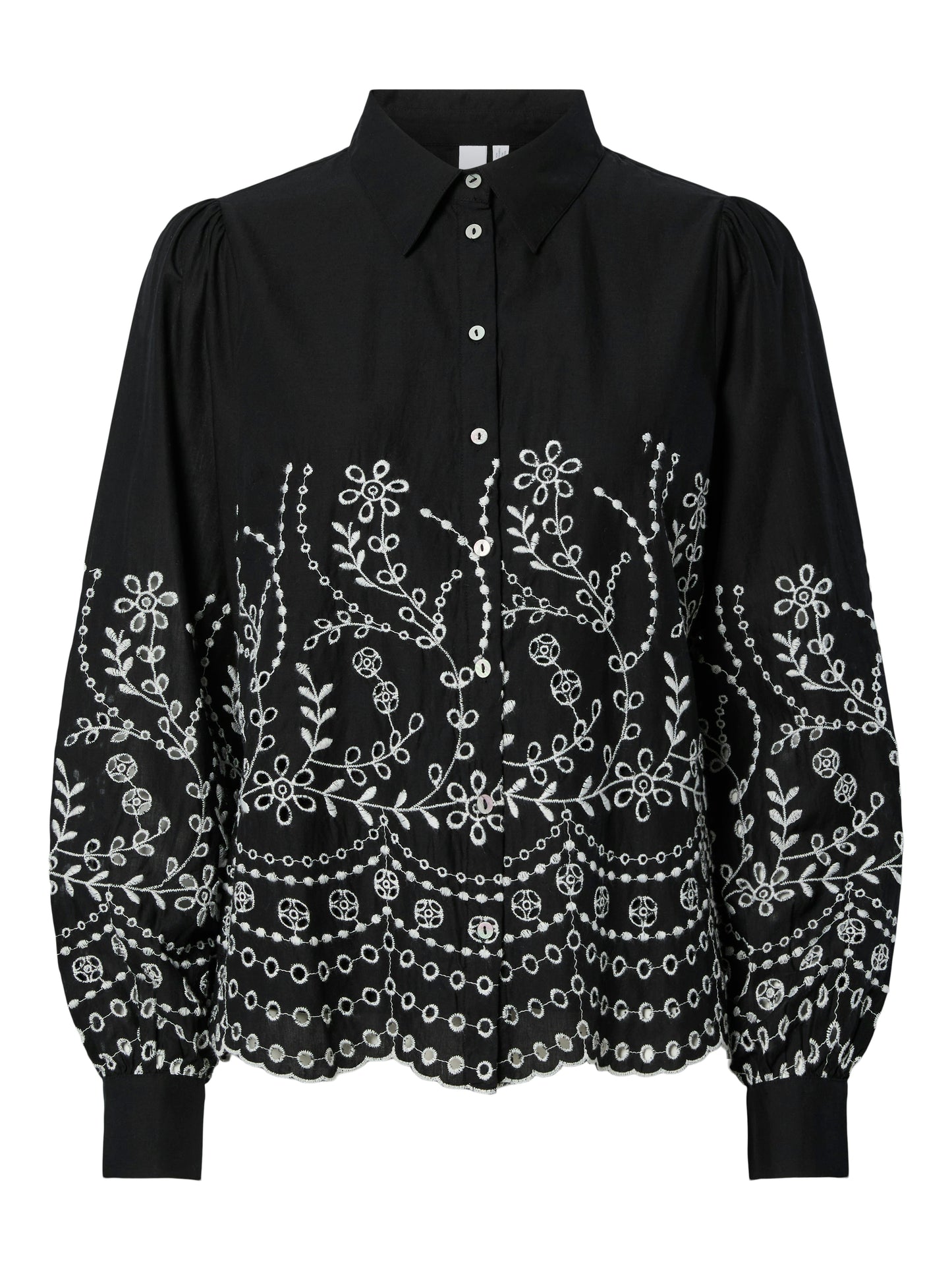 YAS LUMA LS SHIRT | ZWART