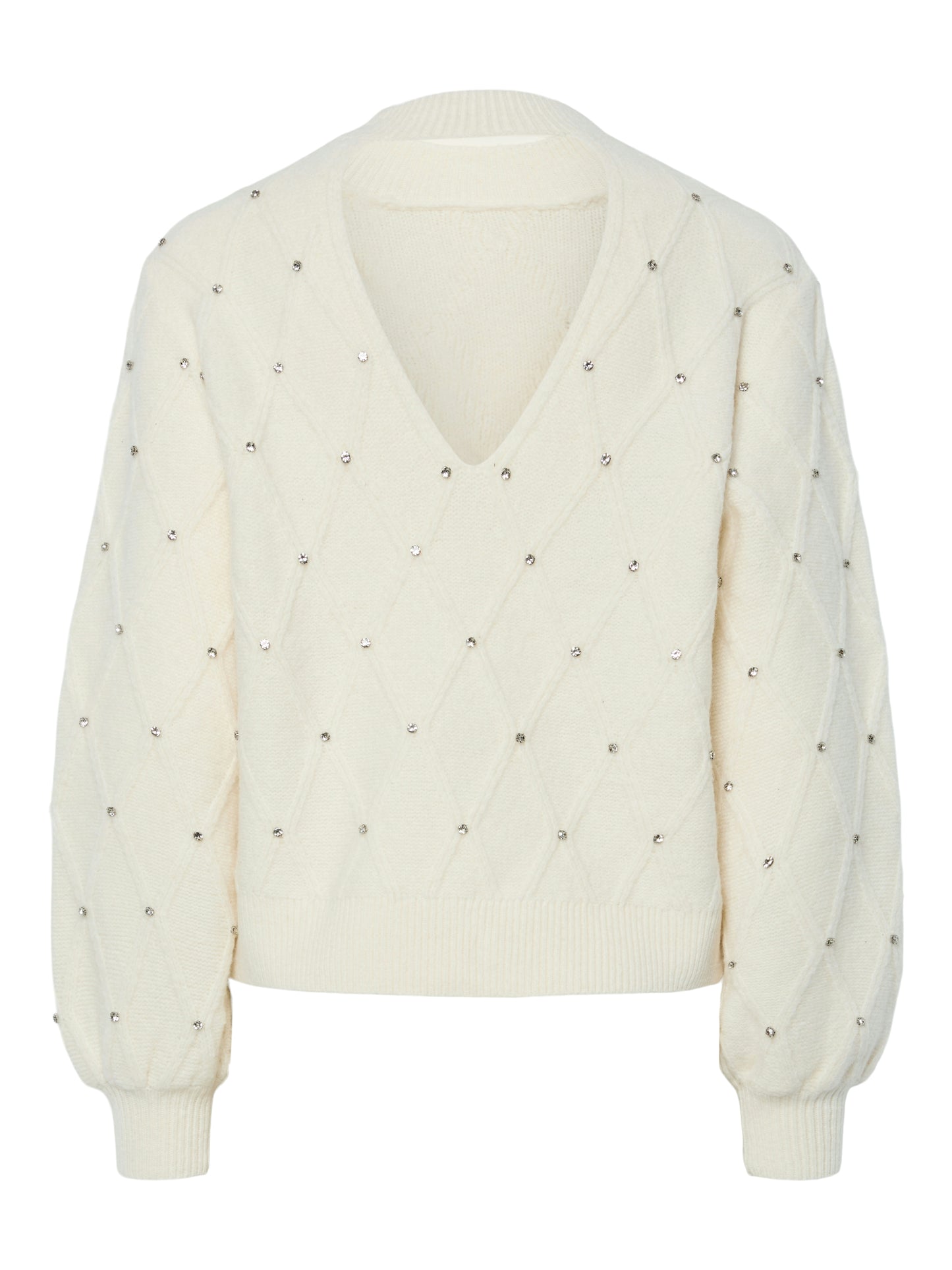 YAS EMBIS LS KNIT PULLOVER