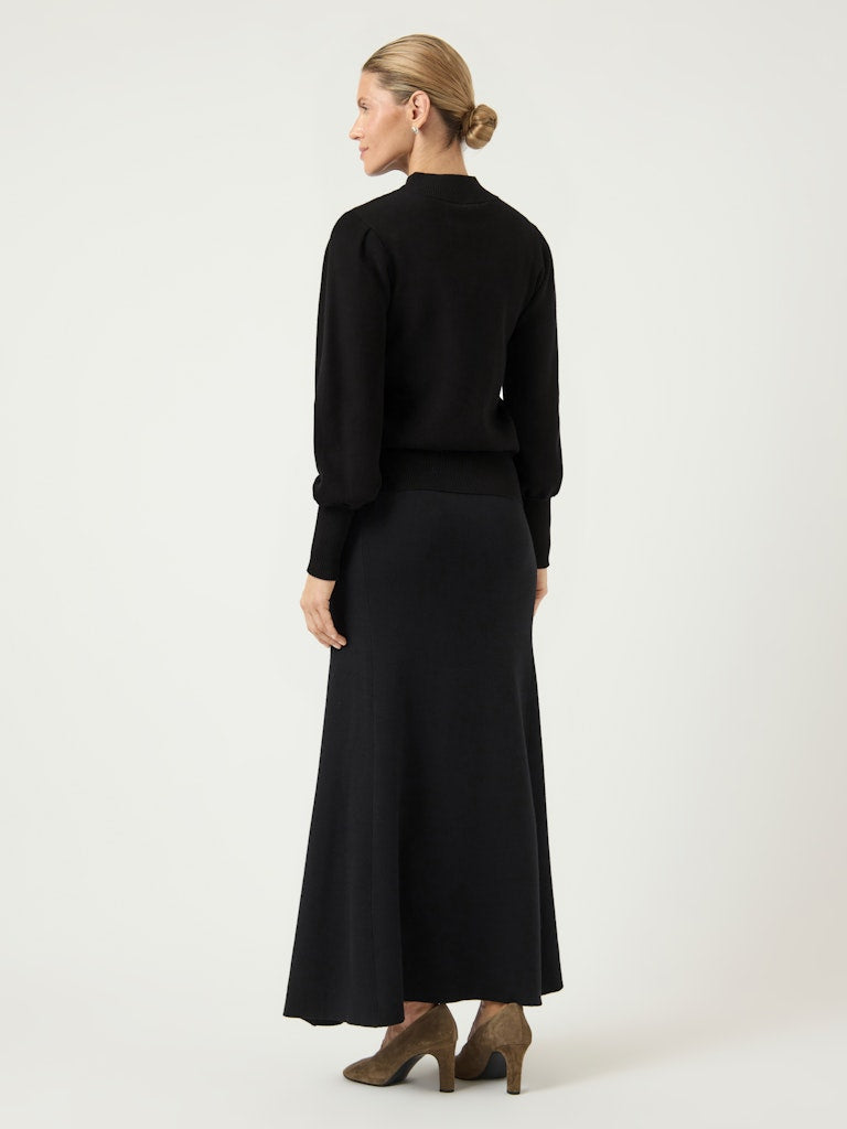 YAS FONNY LS KNIT PULLOVER | ZWART