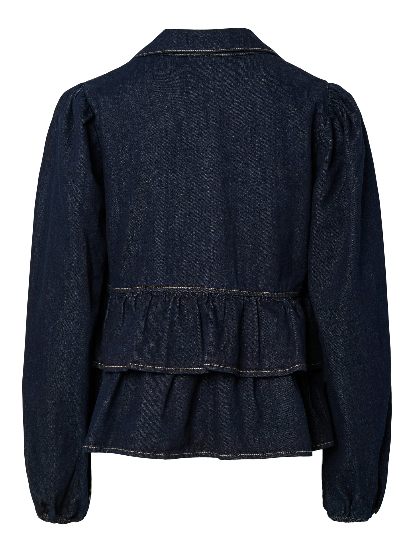 YAS CELINA LS DENIM TIE TOP