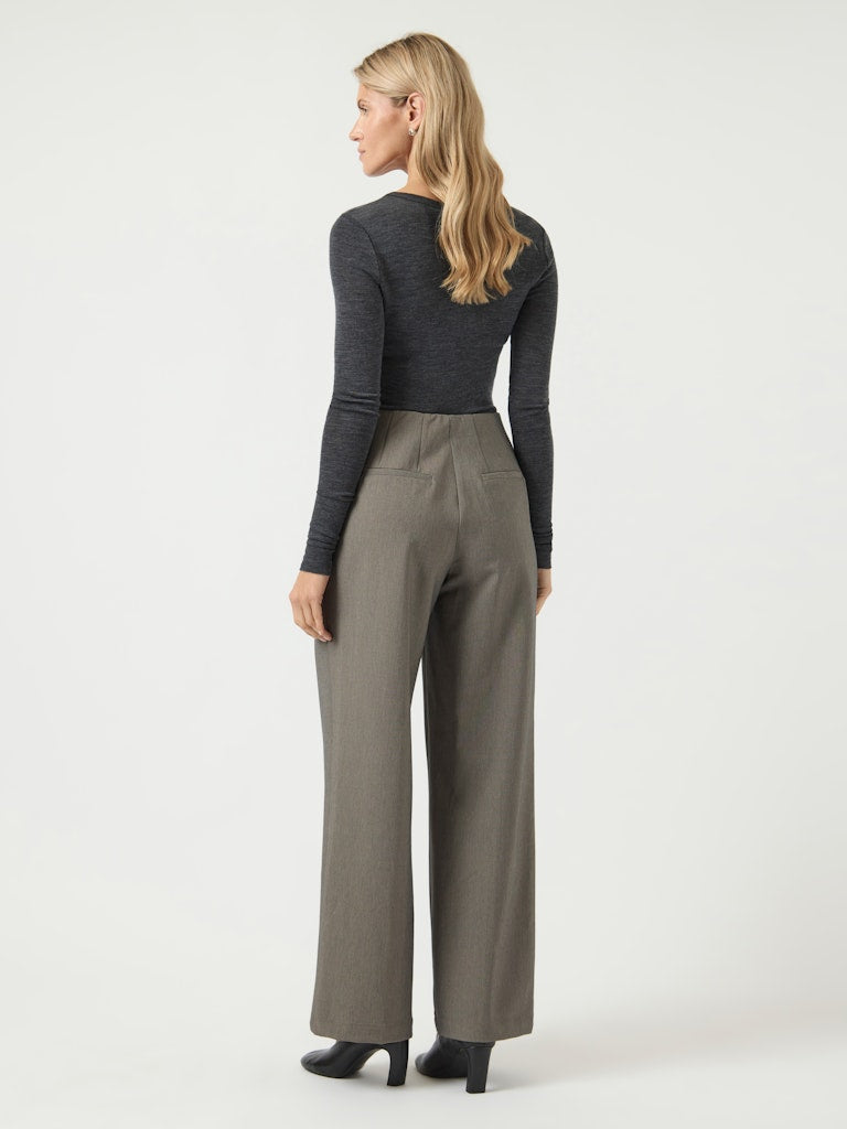 YAS REEMAJ HW PANT NOOS | GREY MELANGE