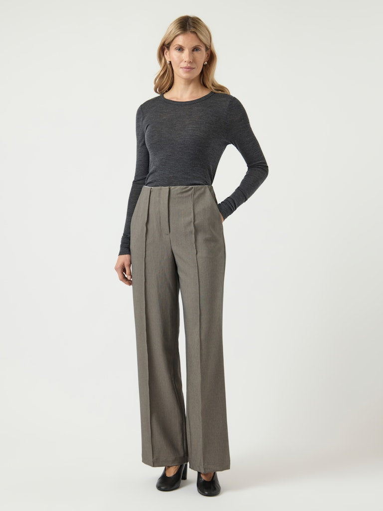 YAS REEMAJ HW PANT NOOS | GREY MELANGE