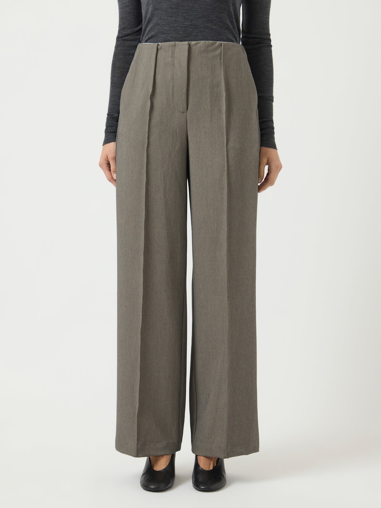 YAS REEMAJ HW PANT NOOS | GREY MELANGE