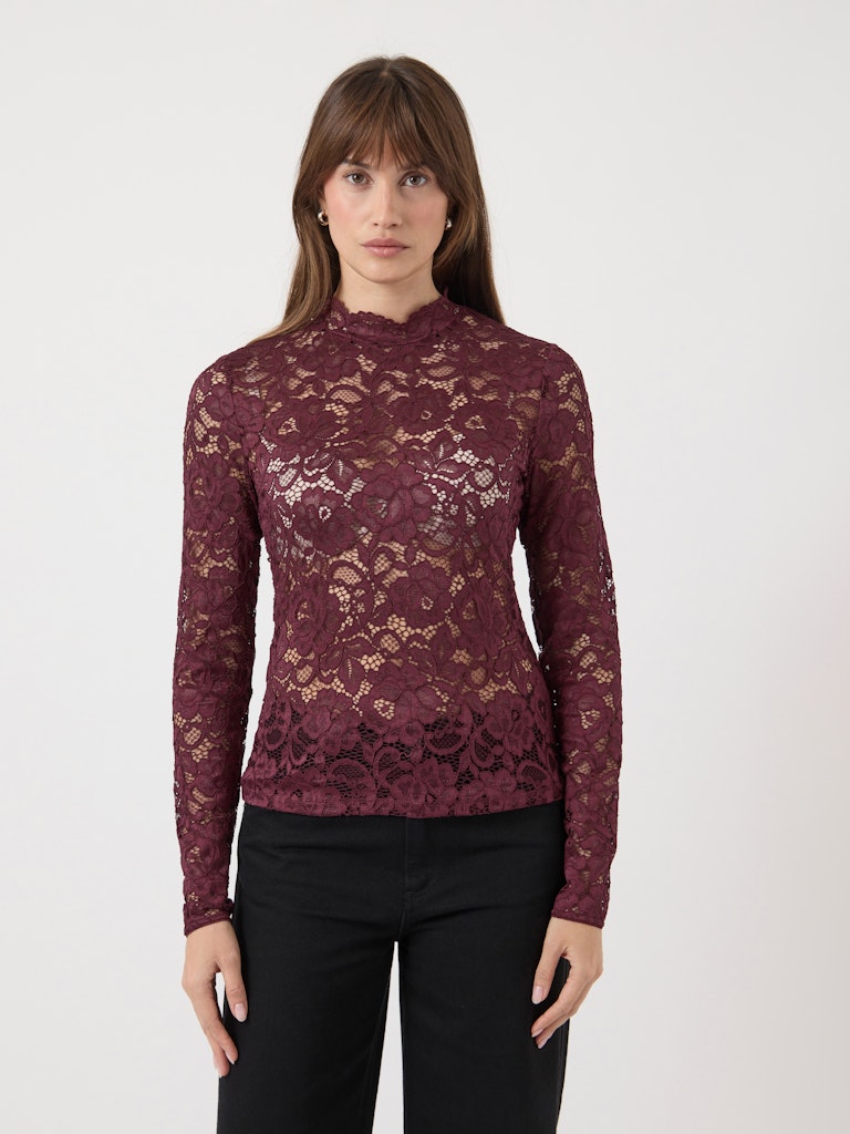 YAS LACEY LS LACE TOP | PORT ROYALE