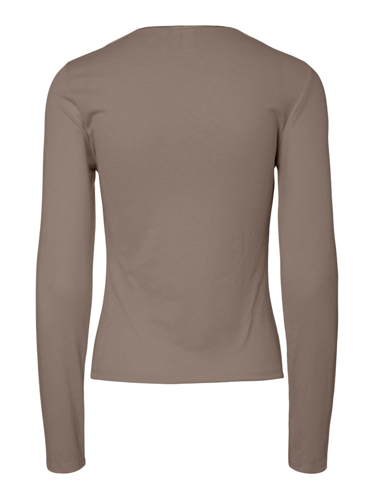 YAS PALOMA LS TOP | TAUPE GRAY