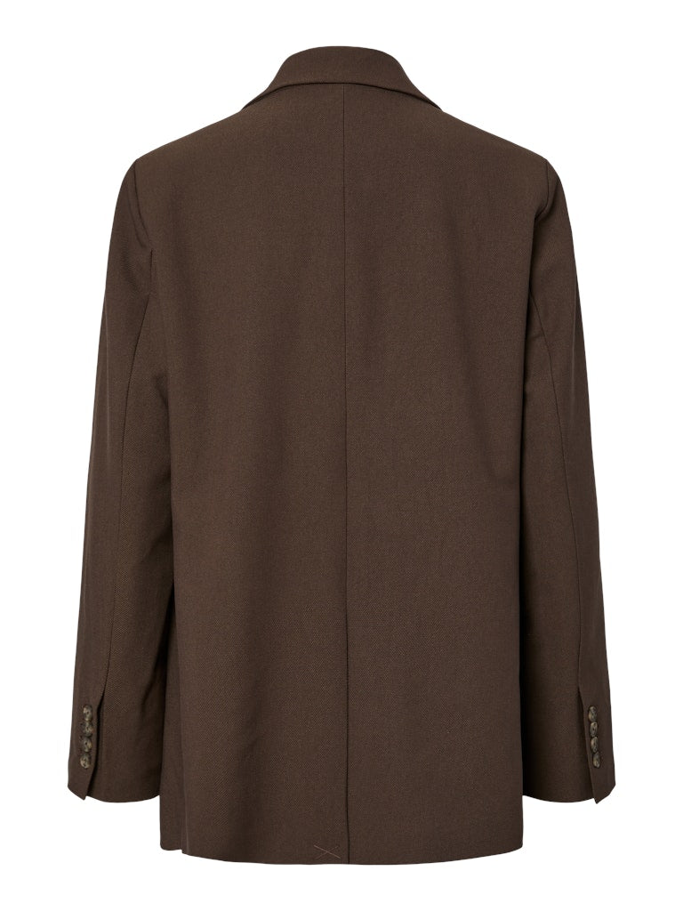 YAS REEMAJ LS BLAZER | CHOCOLATE BROWN