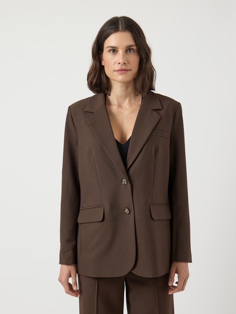 YAS REEMAJ LS BLAZER | CHOCOLATE BROWN