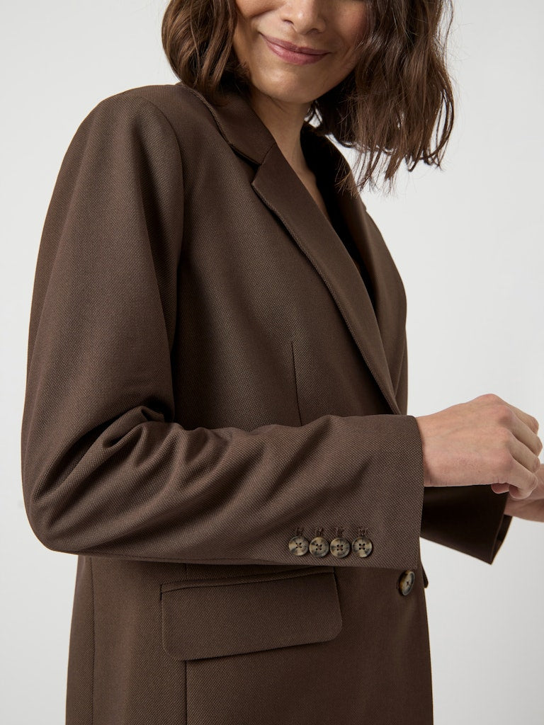 YAS REEMAJ LS BLAZER | CHOCOLATE BROWN