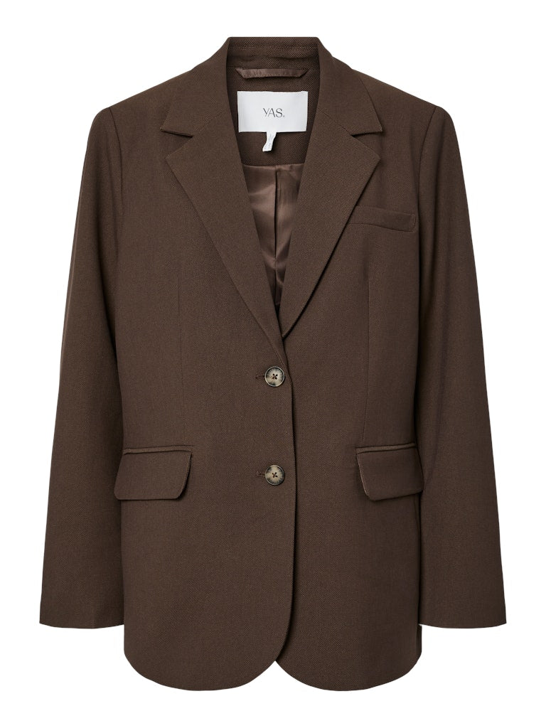 YAS REEMAJ LS BLAZER | CHOCOLATE BROWN