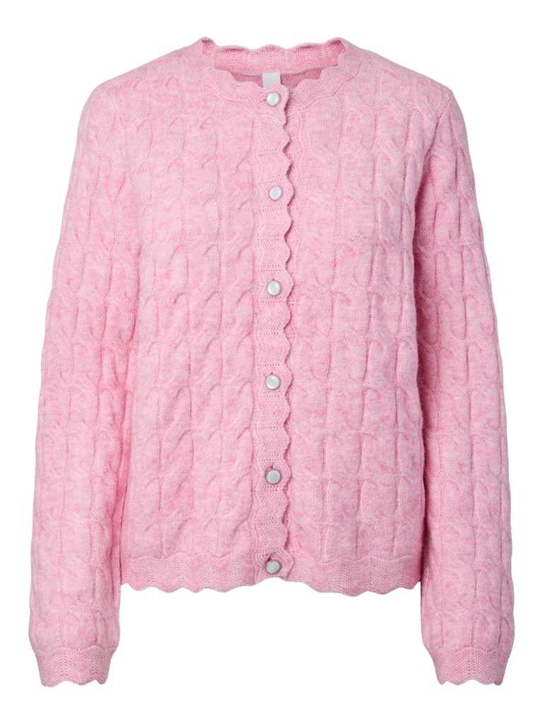 YAS BUBERA LS KNIT CARDIGAN | ROZE