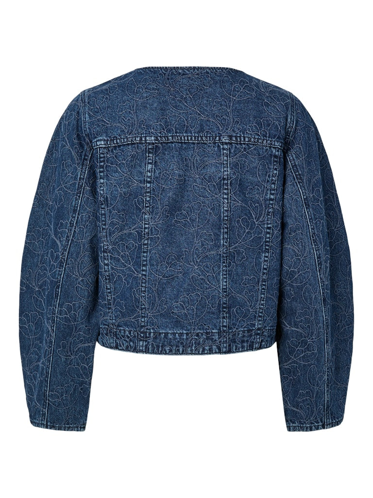 YAS ALIA LS EMBROIDERY DENIM JACKET