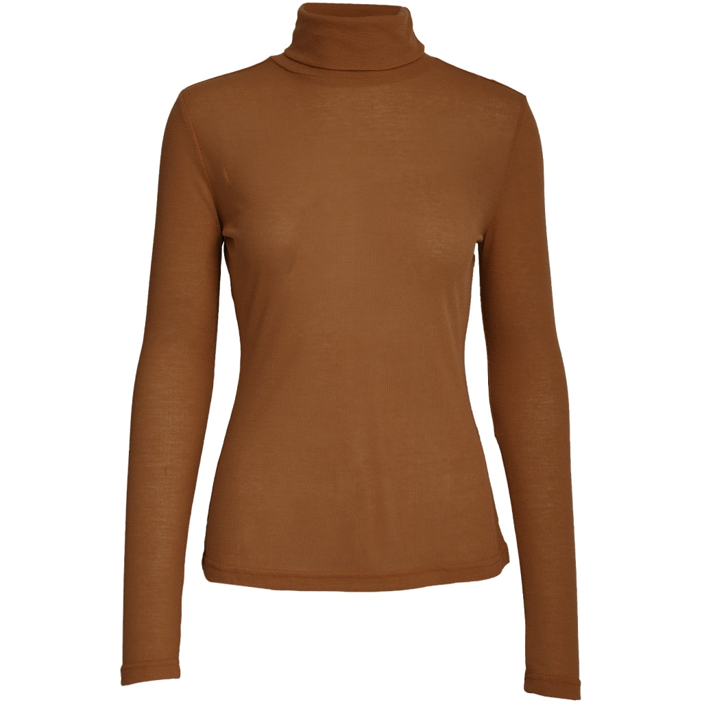 DESIRES TASSIE LONG SLEEVE T-SHIRT | TOFFEE