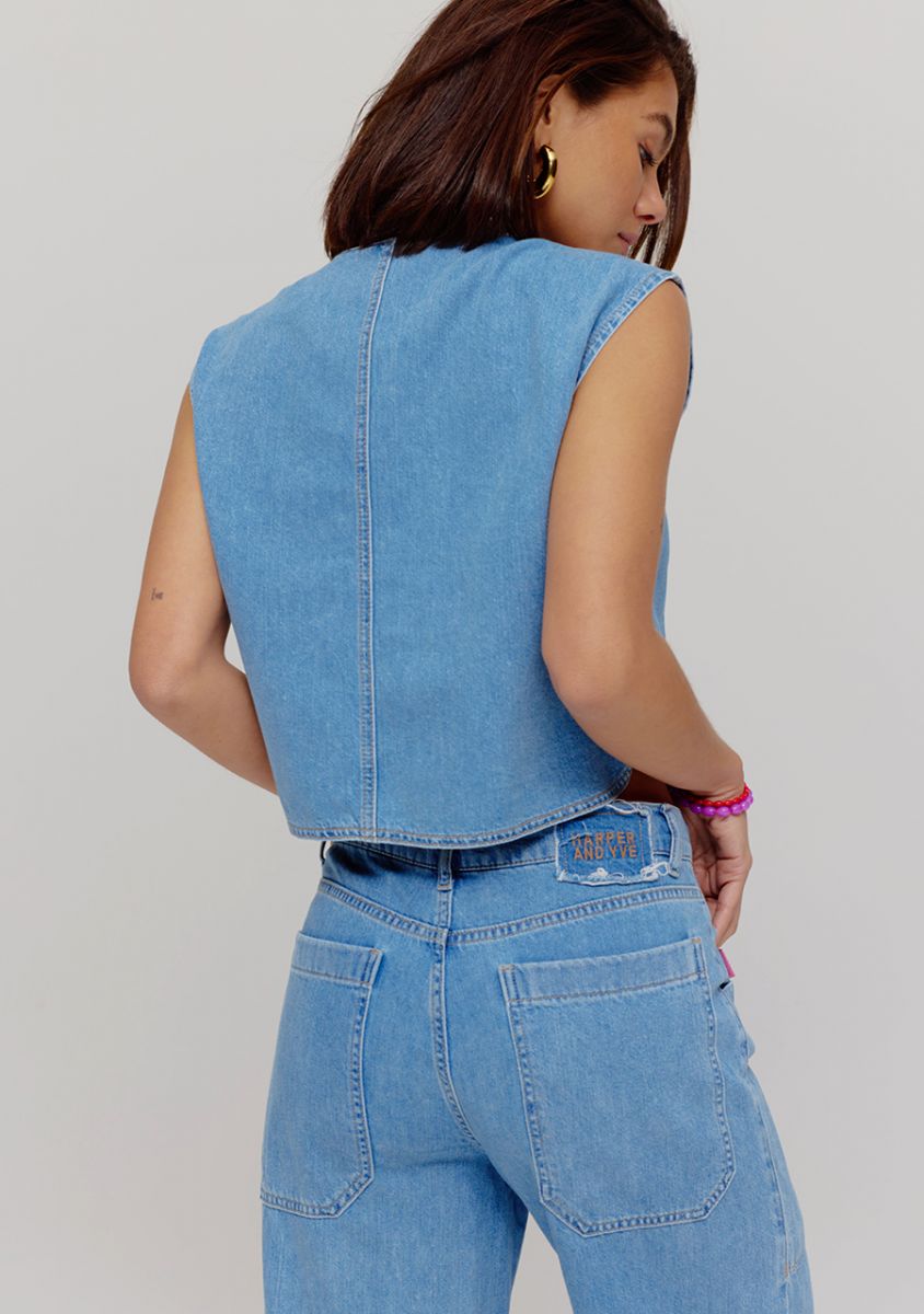 HARPER & YVE GILET GILLY DENIM
