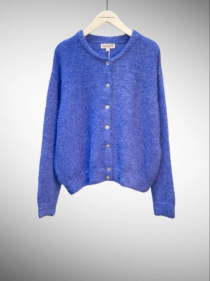 GEBREID VEST | BLAUW