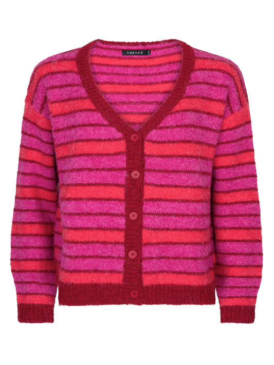 YDENCE CARDIGAN GINNY | FUCHSIA/RED
