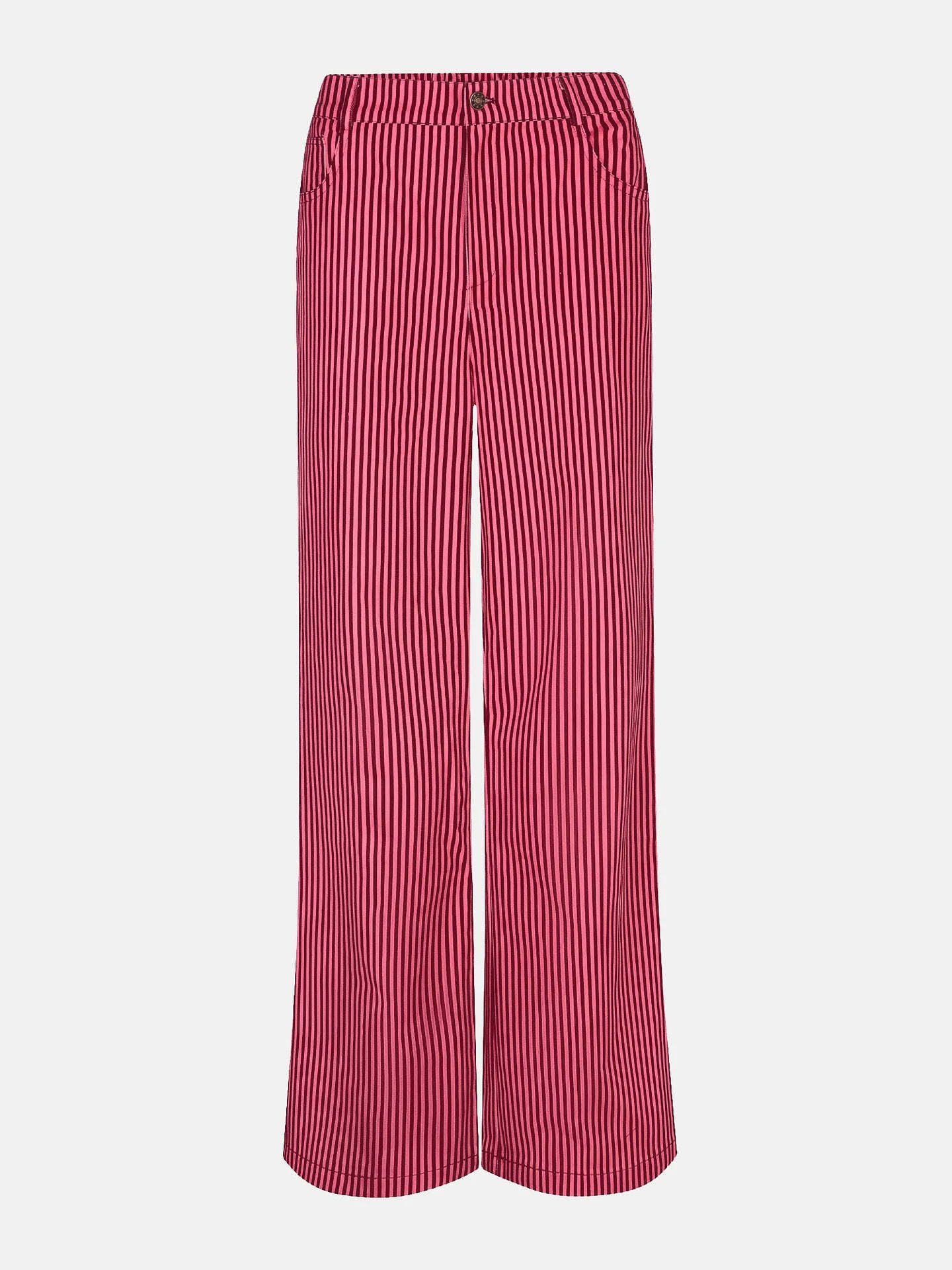 YDENCE PANTS DJAMILLA | CORAL PINK/BURGUNDY