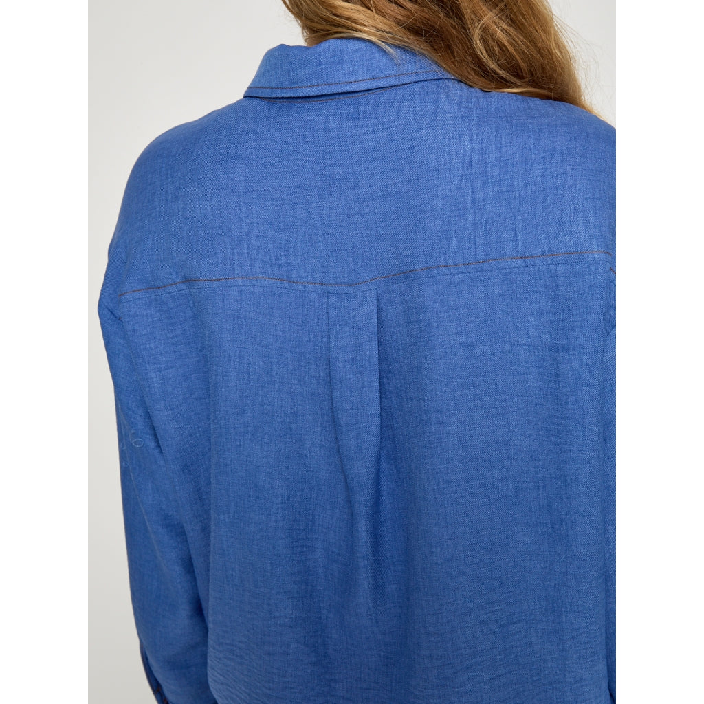 PEPPERCORN GABY SHORT SHIRT | BLUE