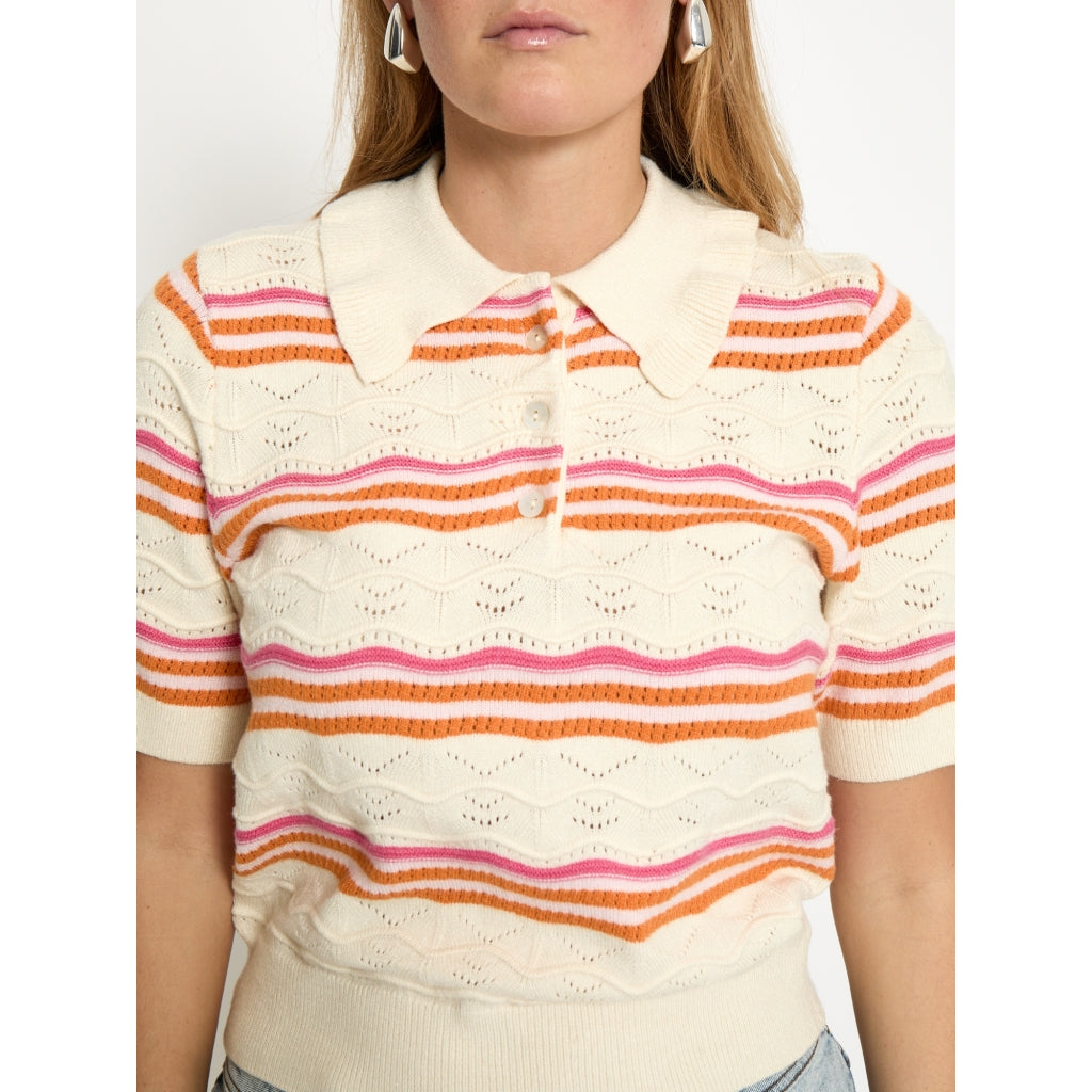PEPPERCORN NARA KNIT TOP | GREY STRIPE