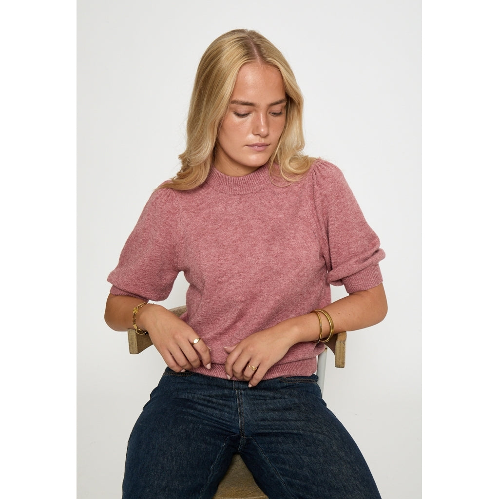 DESIRES CHARITY KNIT PULLOVER | ROSE MELANGE