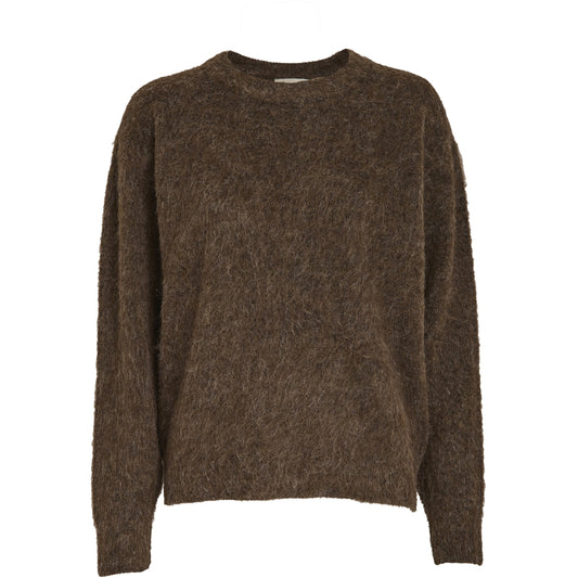 PEPPERCORN SYLVIE KNIT PULLOVER | JAVA BROWN MELANGE