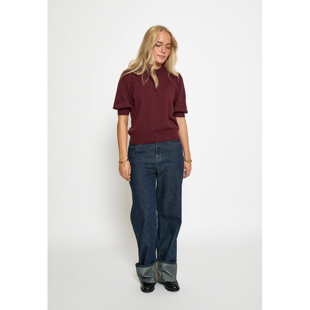 DESIRES CHARITY KNIT PULLOVER | TAWNY PORT
