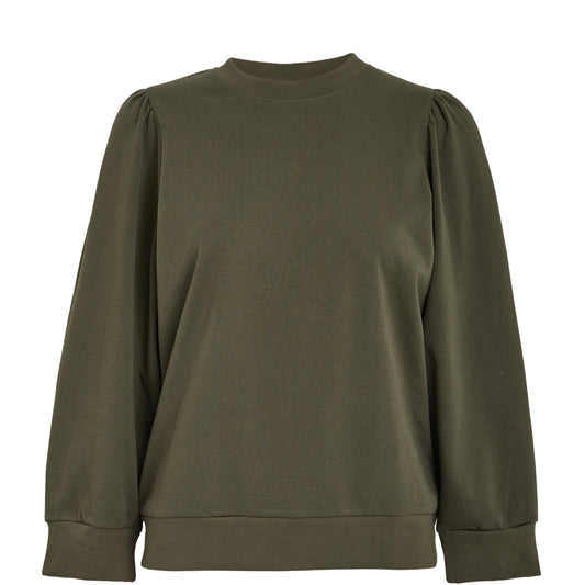 PEPPERCORN FIOLA PUFFLSEEVE BLOUSE | GRAPE LEAF