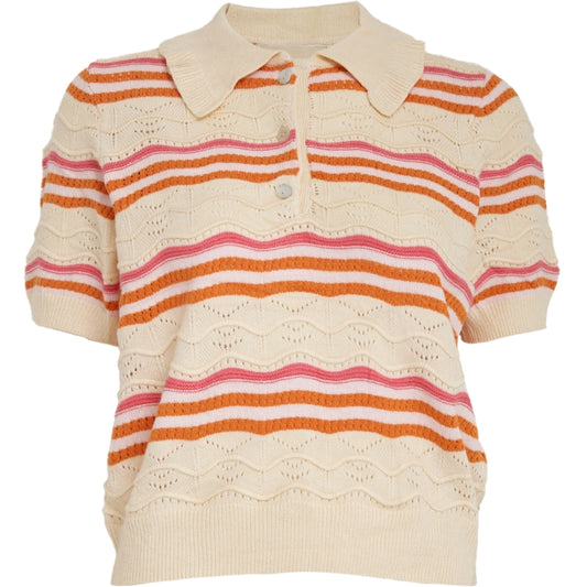 PEPPERCORN NARA KNIT TOP | GREY STRIPE