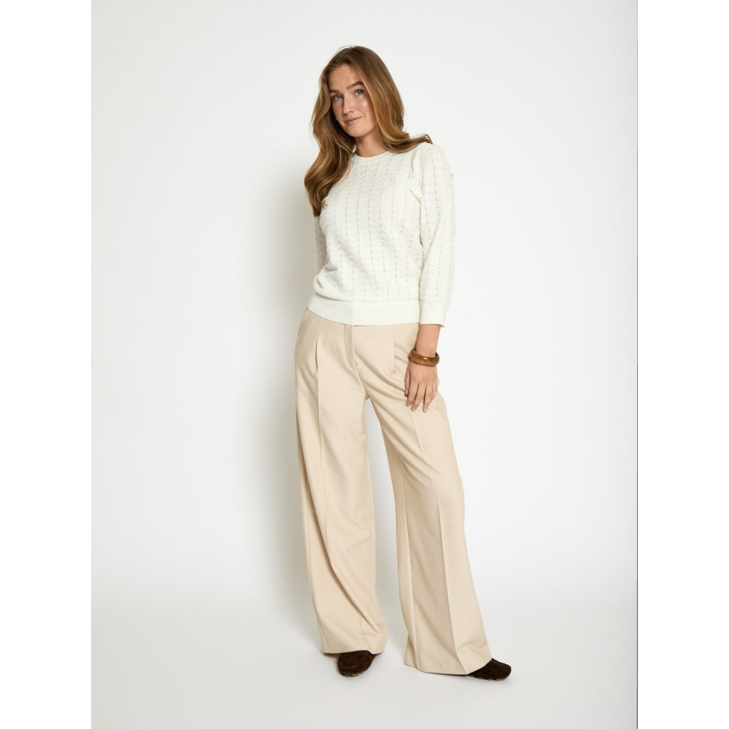 PEPPERCORN ROSY 3/74 SLEEVE PULLOVER | CLOUD DANCER