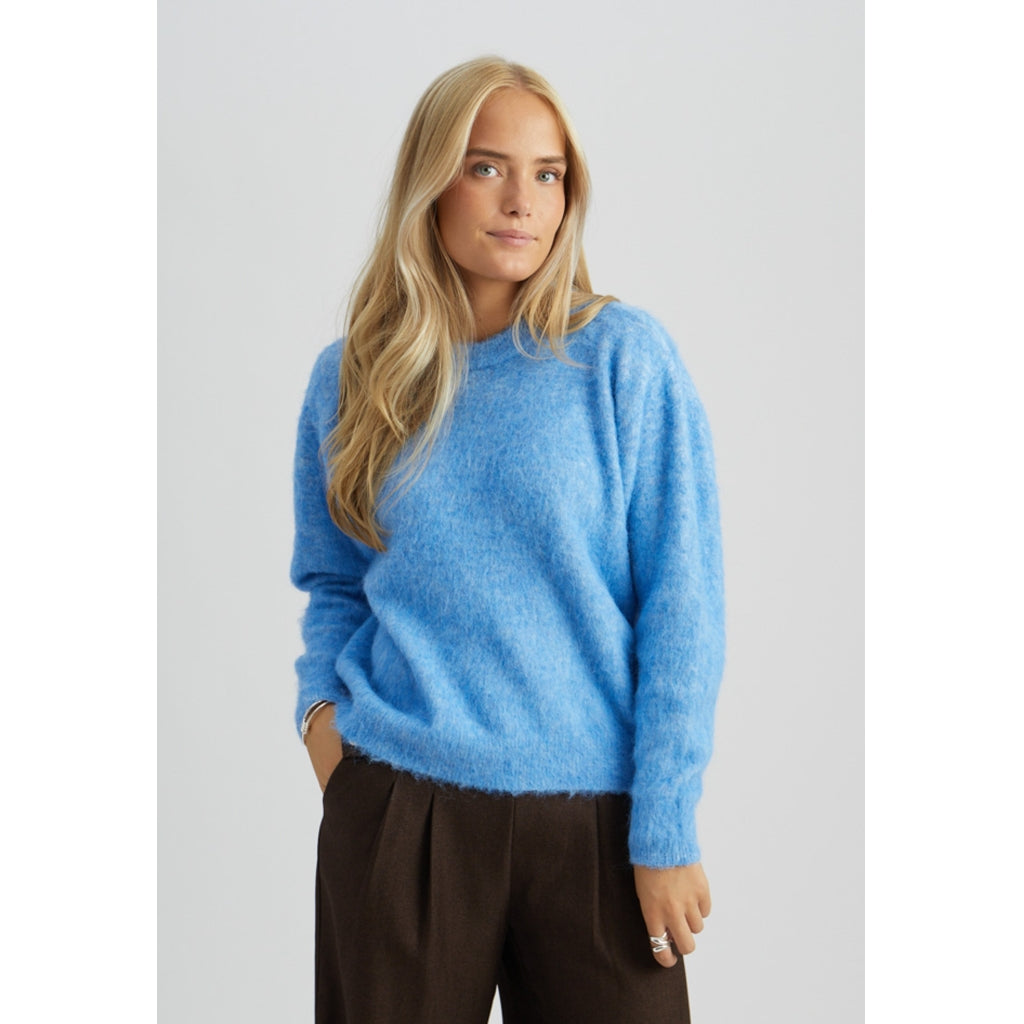 PEPPERCORN SYLVIE KNIT PULLOVER | PLACID BLUE MELANGE