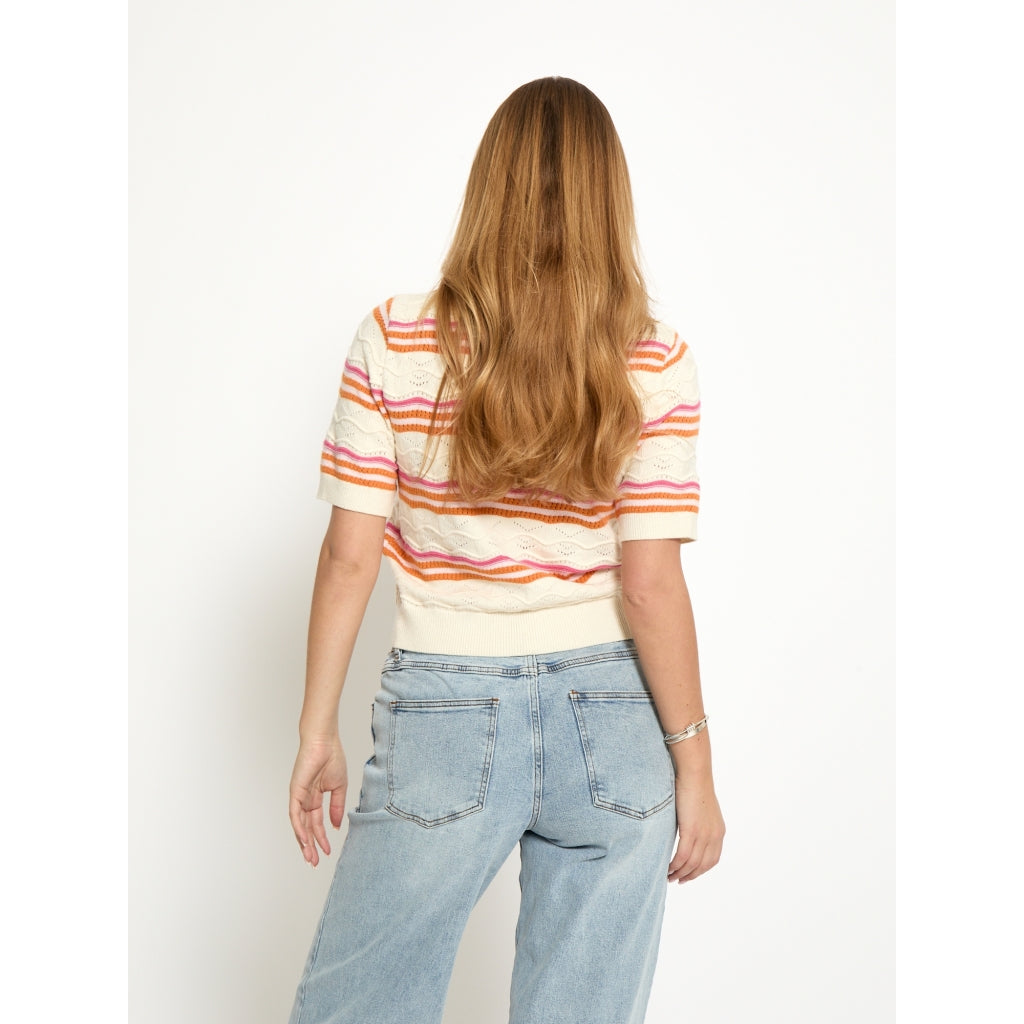PEPPERCORN NARA KNIT TOP | GREY STRIPE