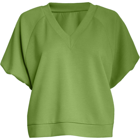 PEPPERCORN MINNIE BALLOON SLEEVE TOP | CALLA GREEN