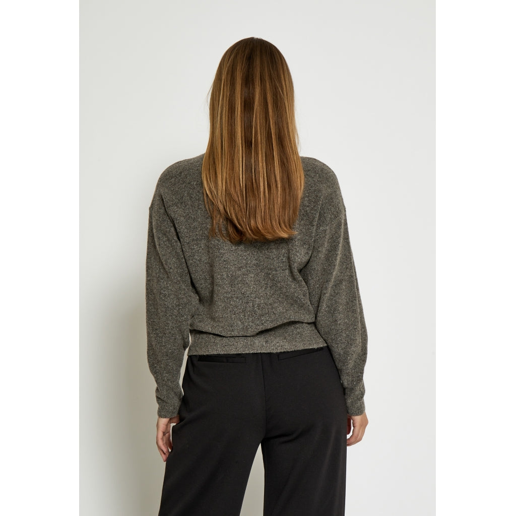 DESIRES KATJA KNIT CARDIGAN | WALNUT MELANGE