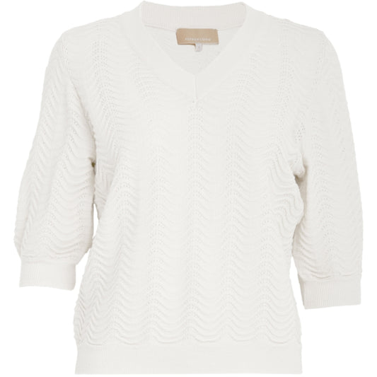 PEPPERCORN RUTHIA V-NECK PULLOVER | CREME