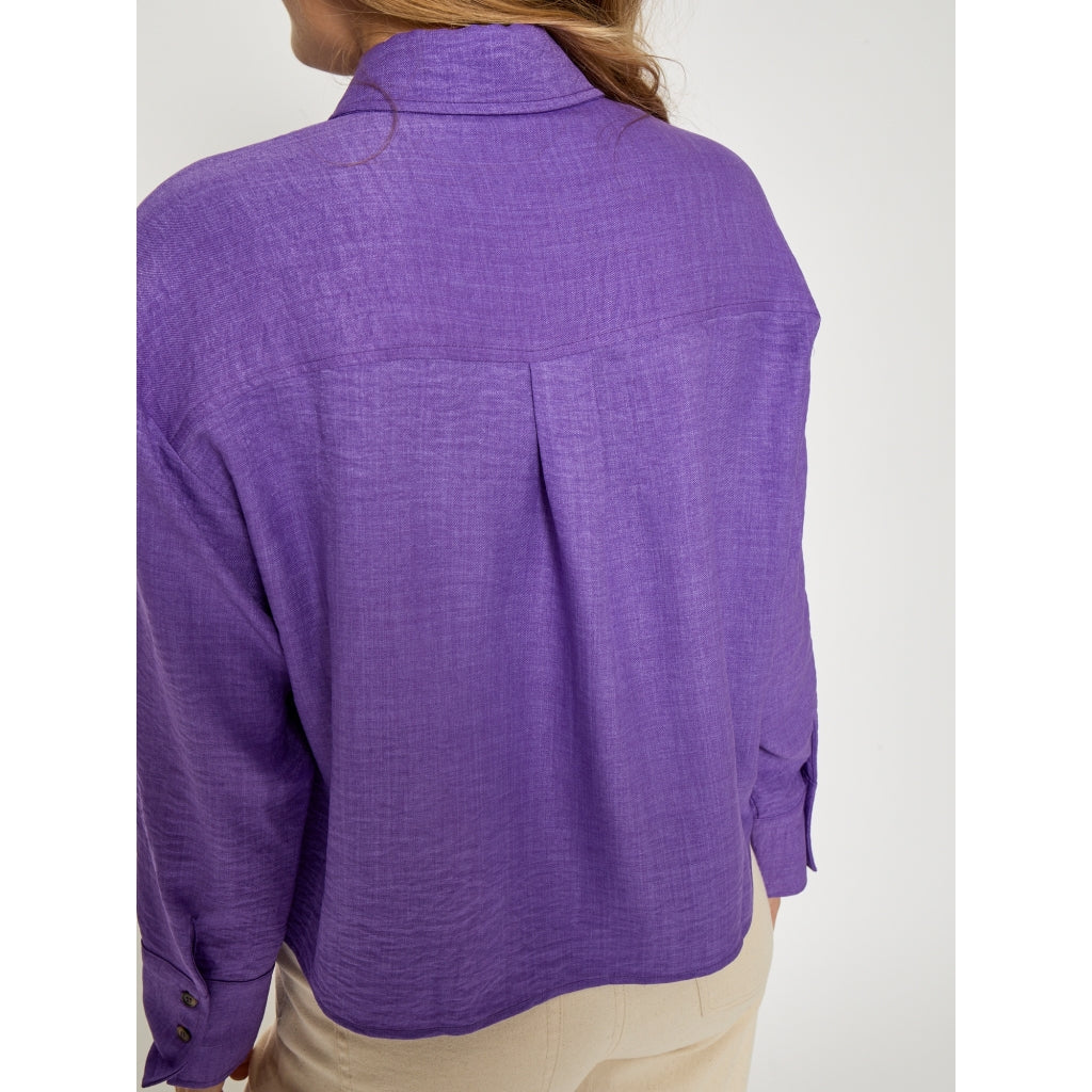 PEPPERCORN GABY SHORT SHIRT | PURPLE
